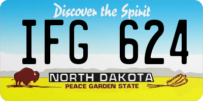 ND license plate IFG624