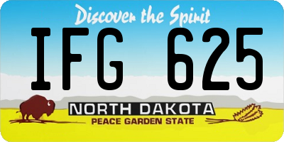ND license plate IFG625