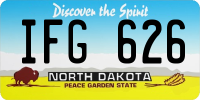 ND license plate IFG626