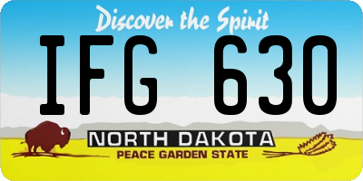 ND license plate IFG630