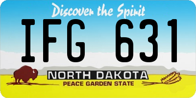 ND license plate IFG631