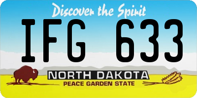 ND license plate IFG633