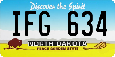 ND license plate IFG634