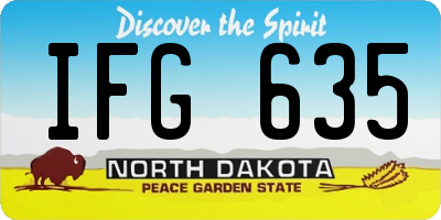 ND license plate IFG635