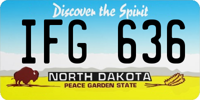 ND license plate IFG636