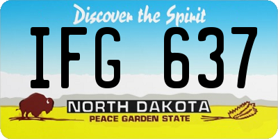 ND license plate IFG637