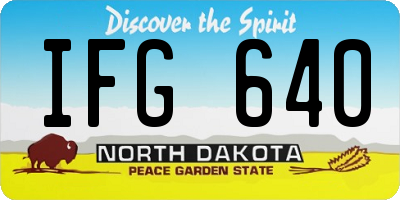 ND license plate IFG640