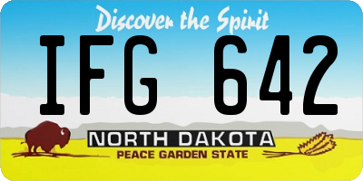 ND license plate IFG642