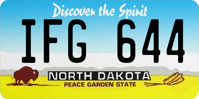ND license plate IFG644