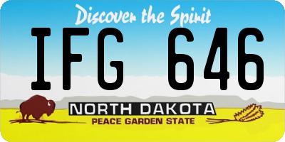 ND license plate IFG646