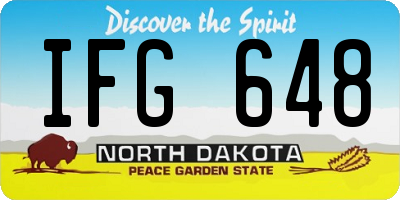 ND license plate IFG648
