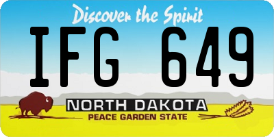 ND license plate IFG649