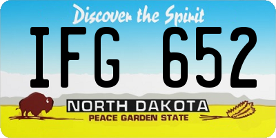 ND license plate IFG652