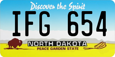 ND license plate IFG654