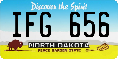 ND license plate IFG656