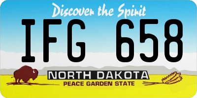 ND license plate IFG658