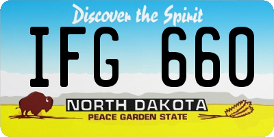 ND license plate IFG660