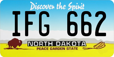 ND license plate IFG662
