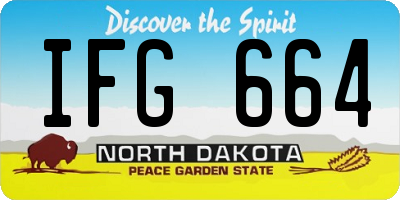 ND license plate IFG664