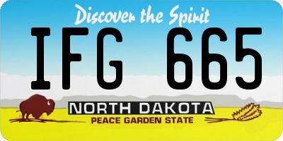 ND license plate IFG665