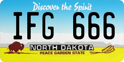 ND license plate IFG666