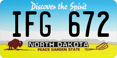 ND license plate IFG672