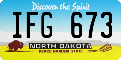 ND license plate IFG673