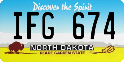 ND license plate IFG674