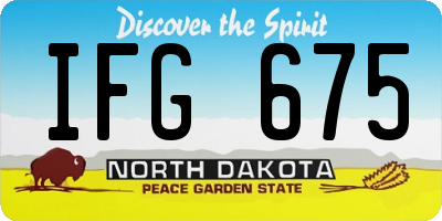 ND license plate IFG675