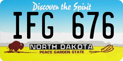 ND license plate IFG676