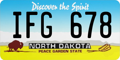 ND license plate IFG678