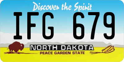ND license plate IFG679