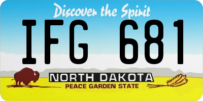 ND license plate IFG681