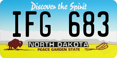 ND license plate IFG683