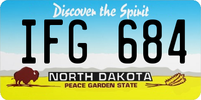 ND license plate IFG684