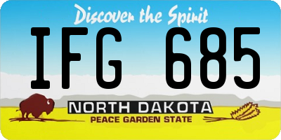 ND license plate IFG685