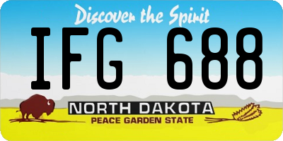 ND license plate IFG688