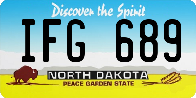 ND license plate IFG689