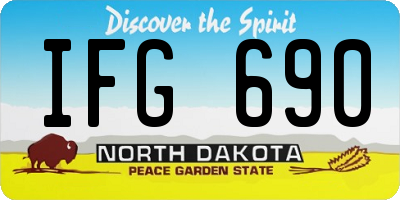 ND license plate IFG690