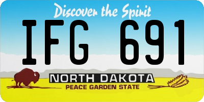 ND license plate IFG691