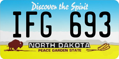 ND license plate IFG693