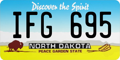 ND license plate IFG695