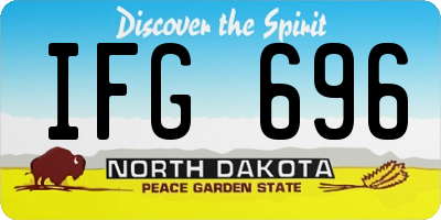 ND license plate IFG696
