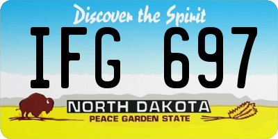 ND license plate IFG697