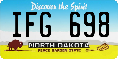 ND license plate IFG698