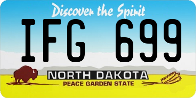 ND license plate IFG699