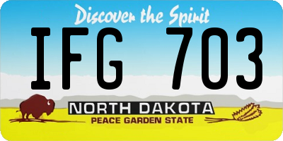 ND license plate IFG703