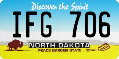 ND license plate IFG706