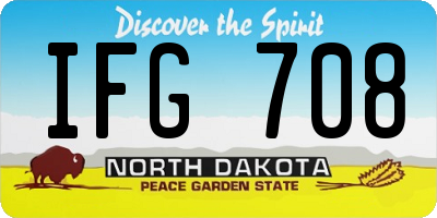 ND license plate IFG708