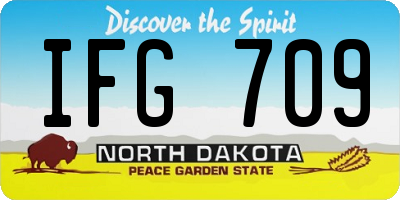 ND license plate IFG709